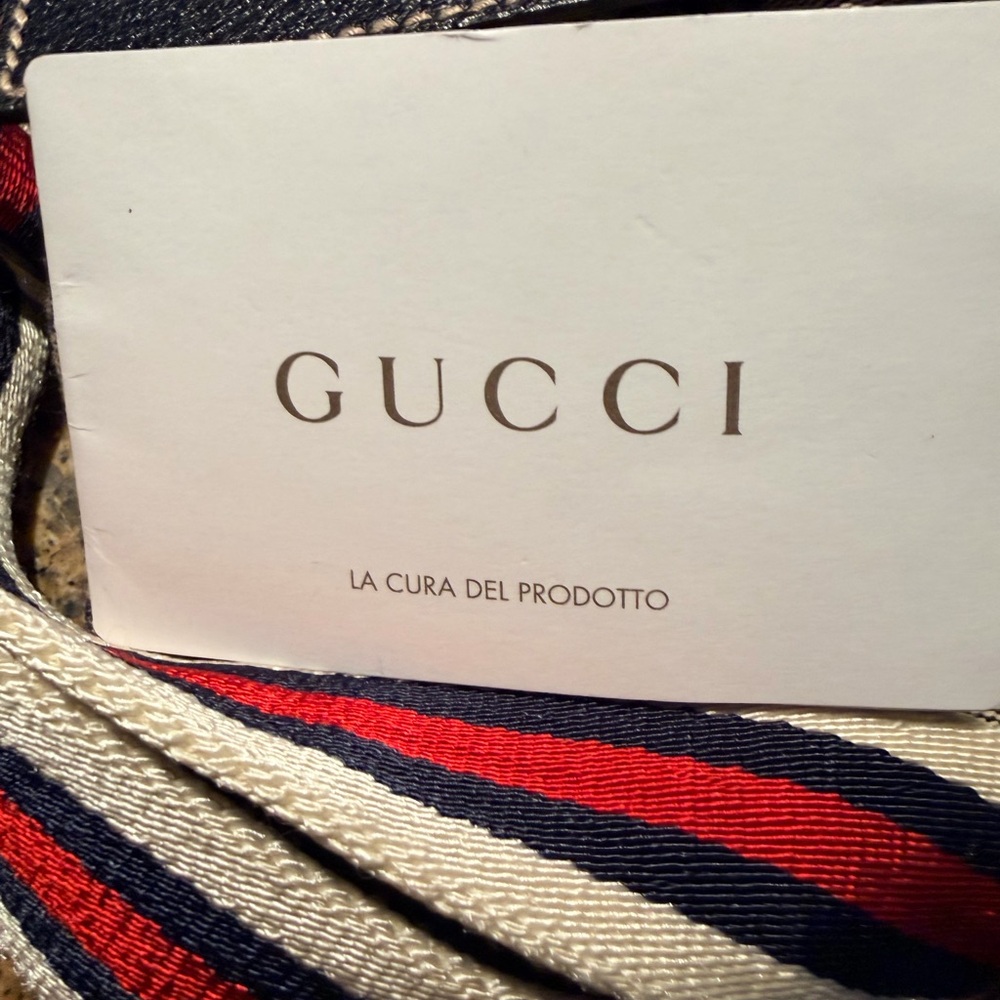NIB AUTHENTIC GG Canvas Web Double Pocket belt bag. - Picture 11 of 12